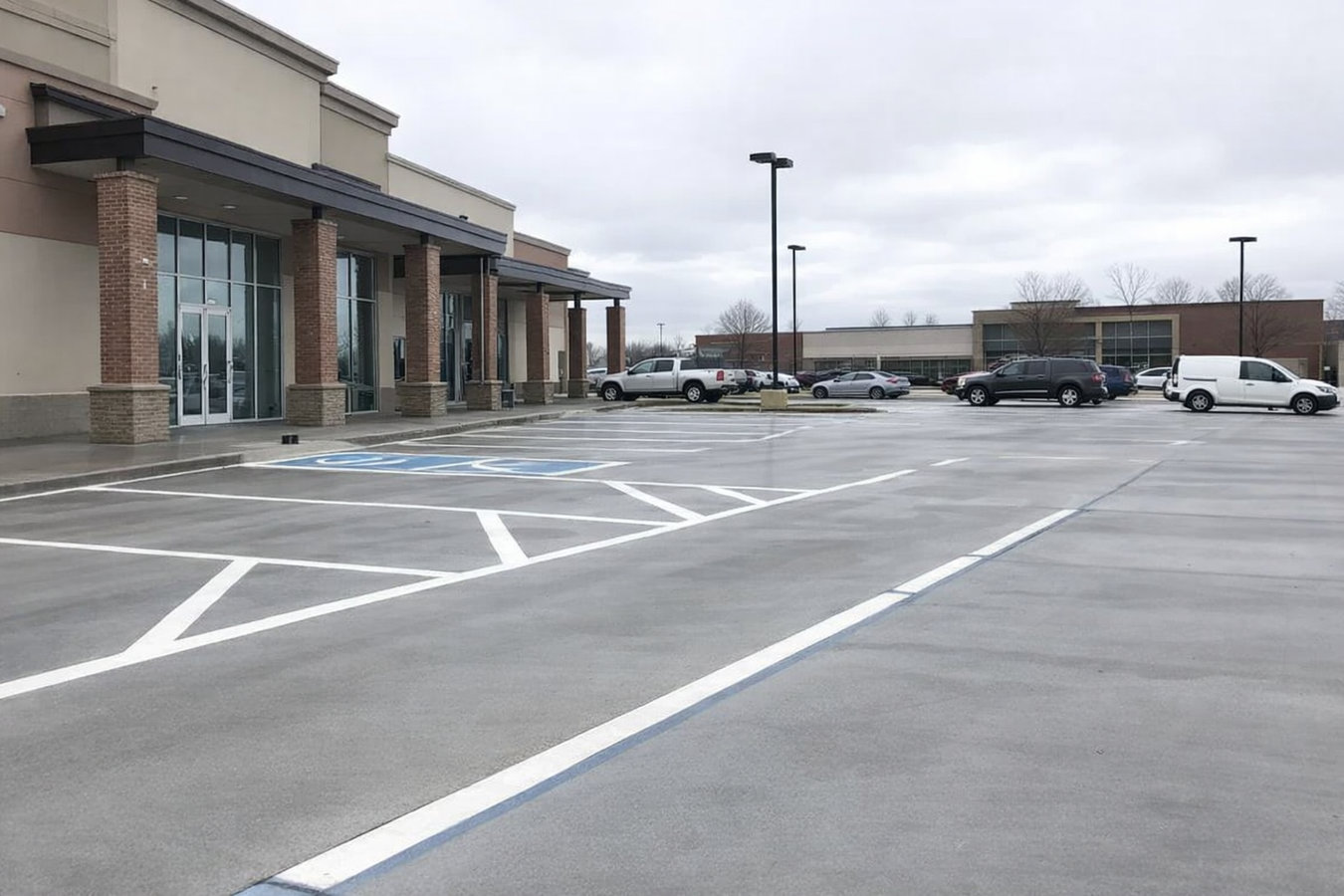Concrete parking lot building in San Clemente, CA