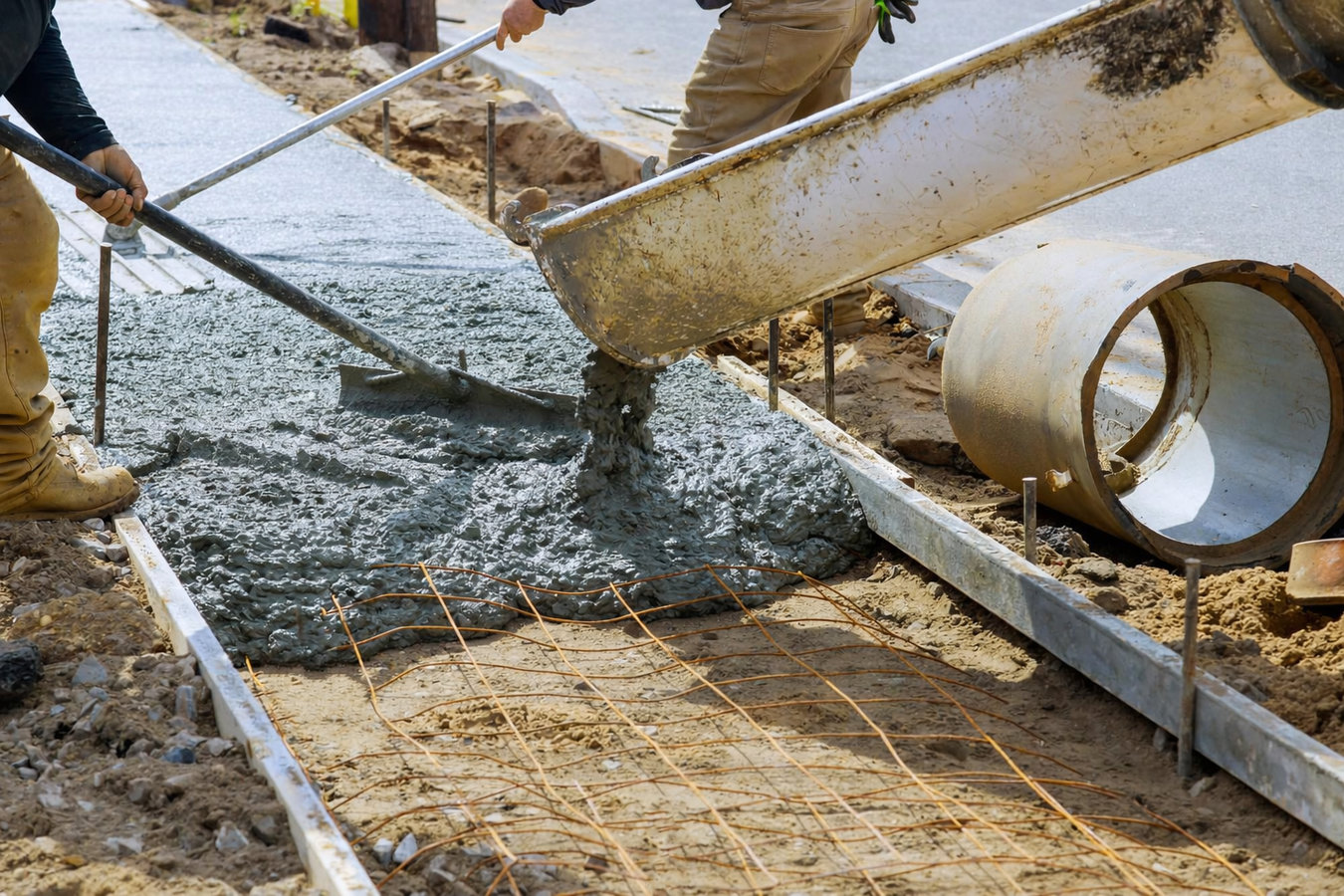 Concrete sidewalk building in San Clemente, CA